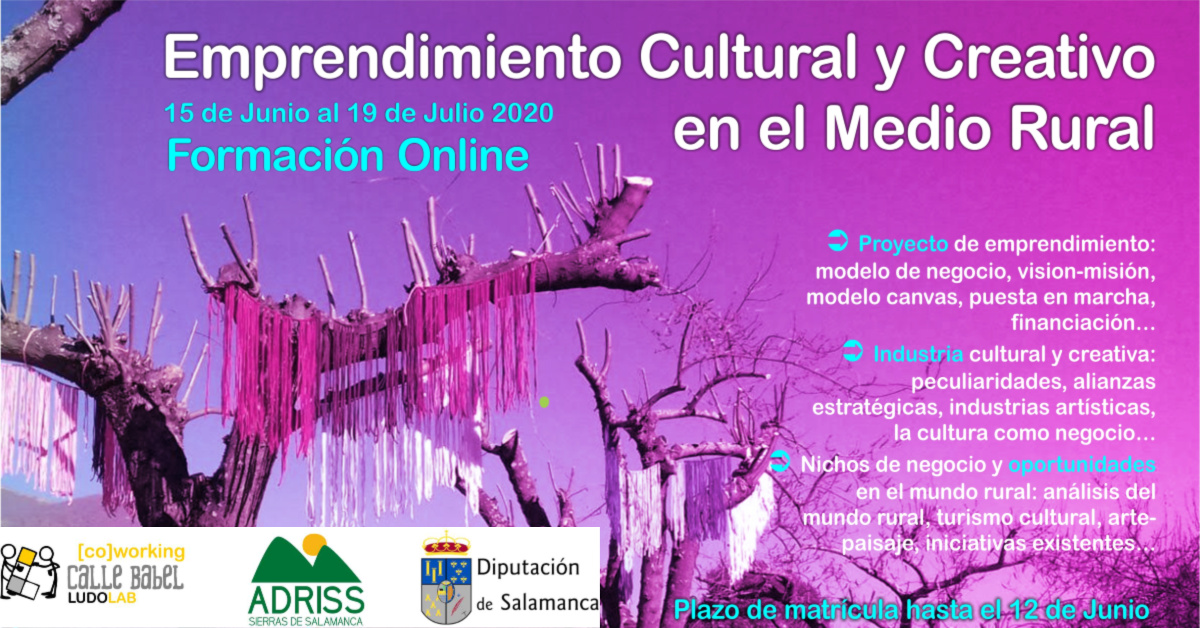 You are currently viewing Curso de Emprendimiento Cultural y Creativo en el Medio Rural | Adriss