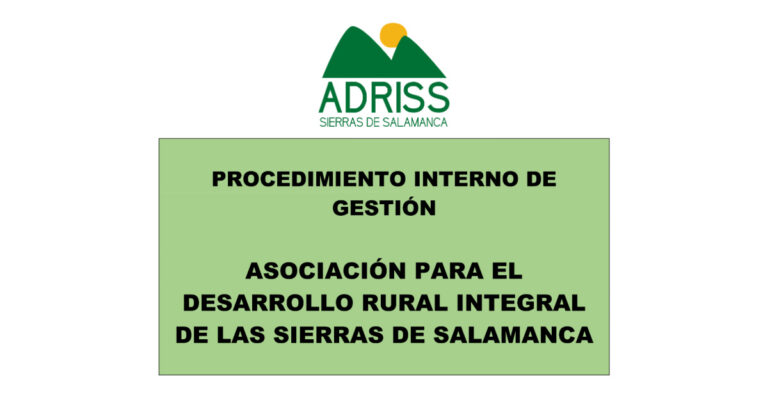 Read more about the article Procedimiento Interno de Gestión de ADRISS.